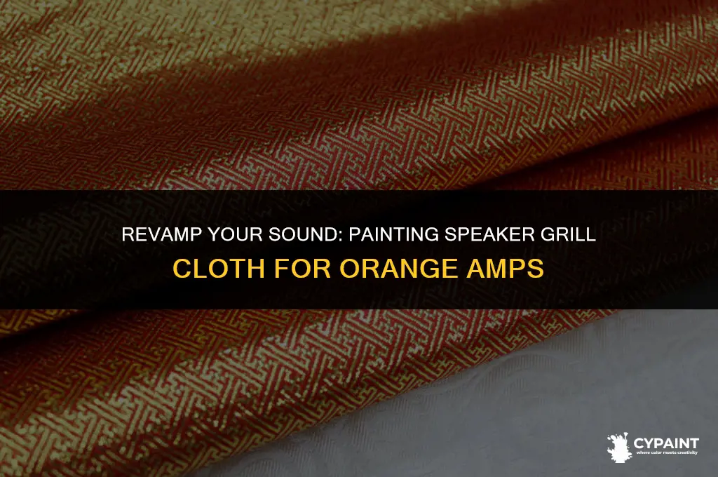 can you paint speaker grill cloth orange amps