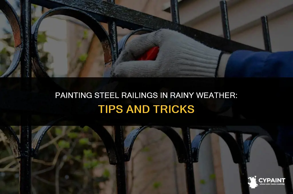 can you paint steel railings in the rain