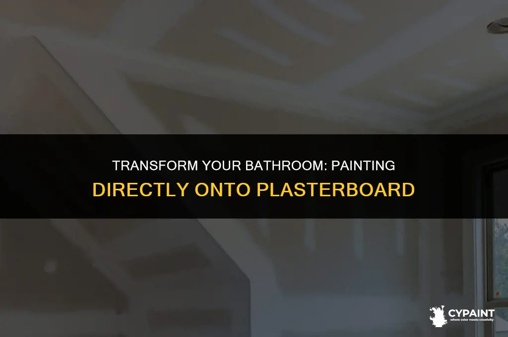 can you paint straight onto plasterboard in bathroom