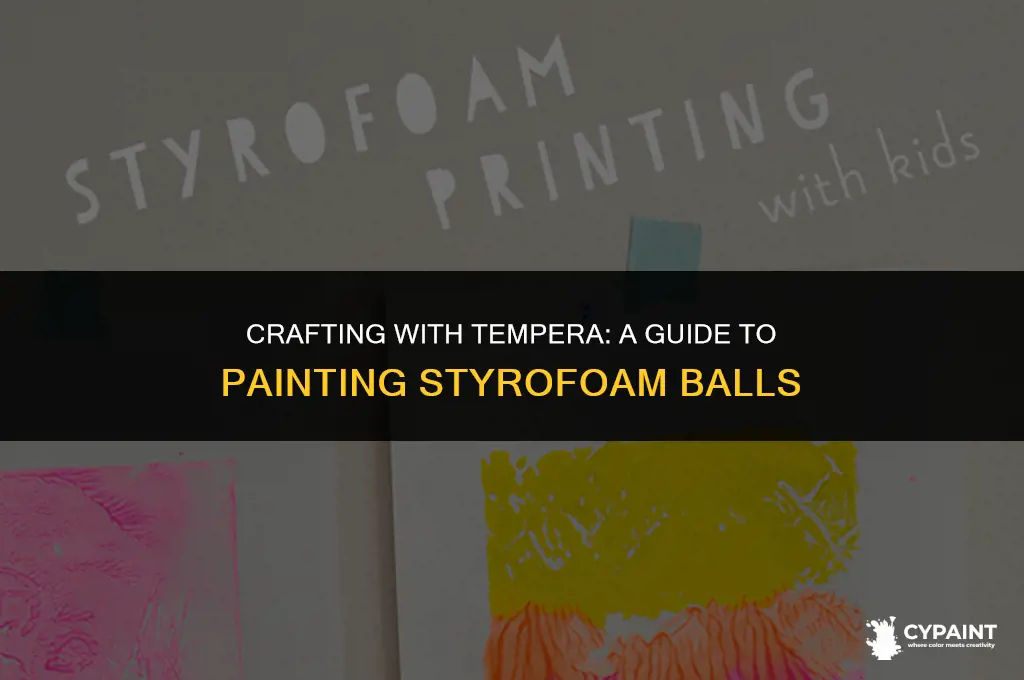can you paint styrofoam balls with tempera paint