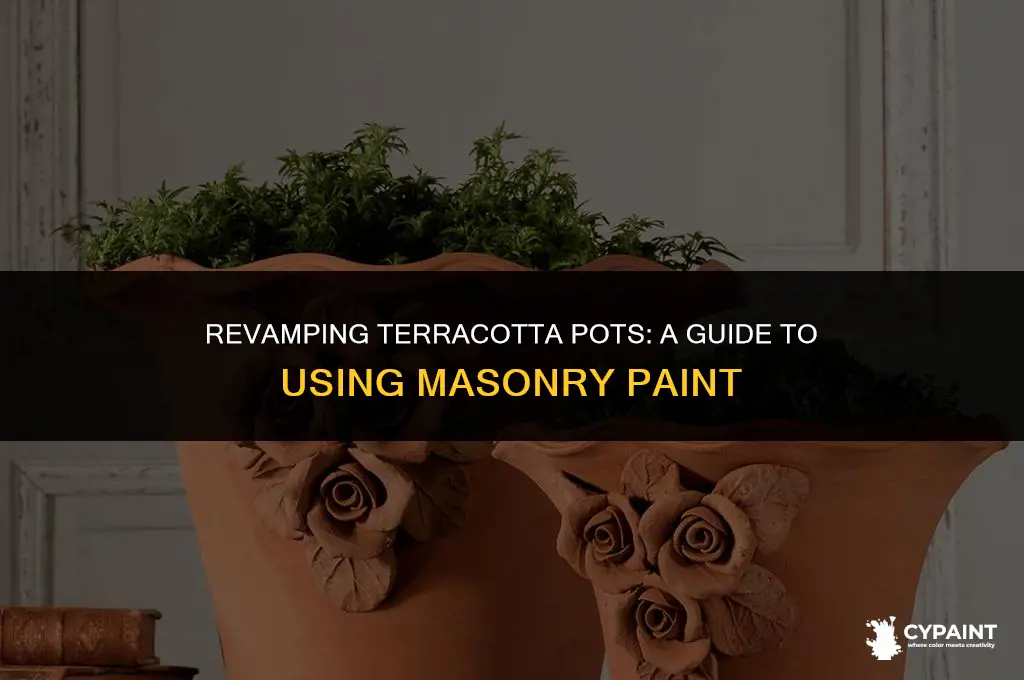 can you paint terracotta pots with masonry paint
