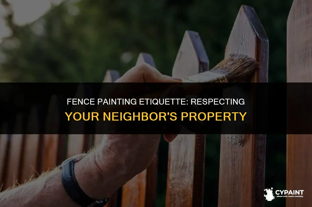 can you paint the back of neighbours fence