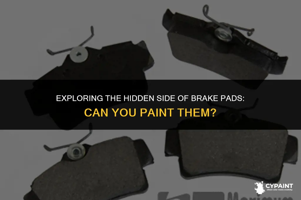 can you paint the backside of brake pads