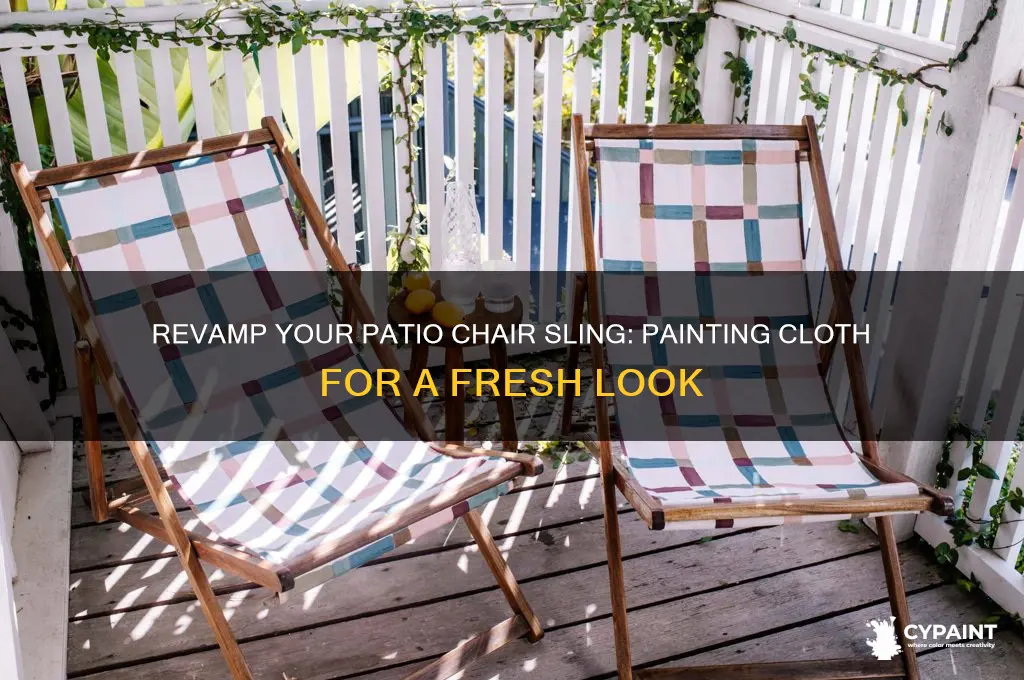can you paint the cloth on a patio chair sling