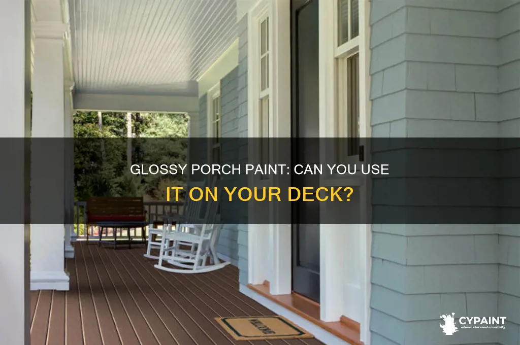 can you paint the deck with a glossy porsh paint