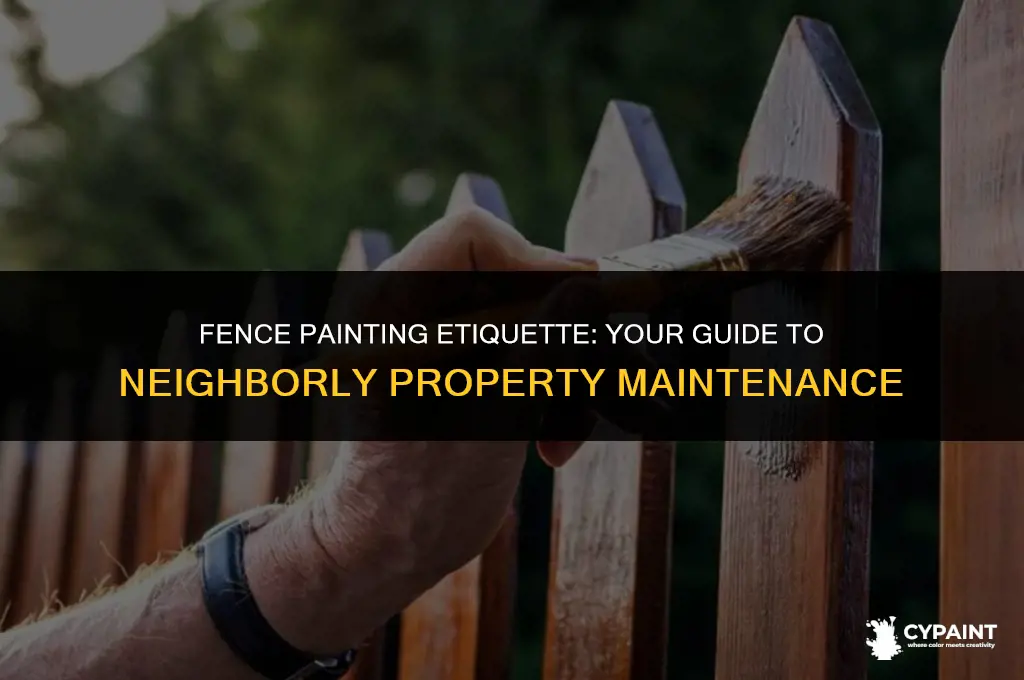 can you paint the fence on your side
