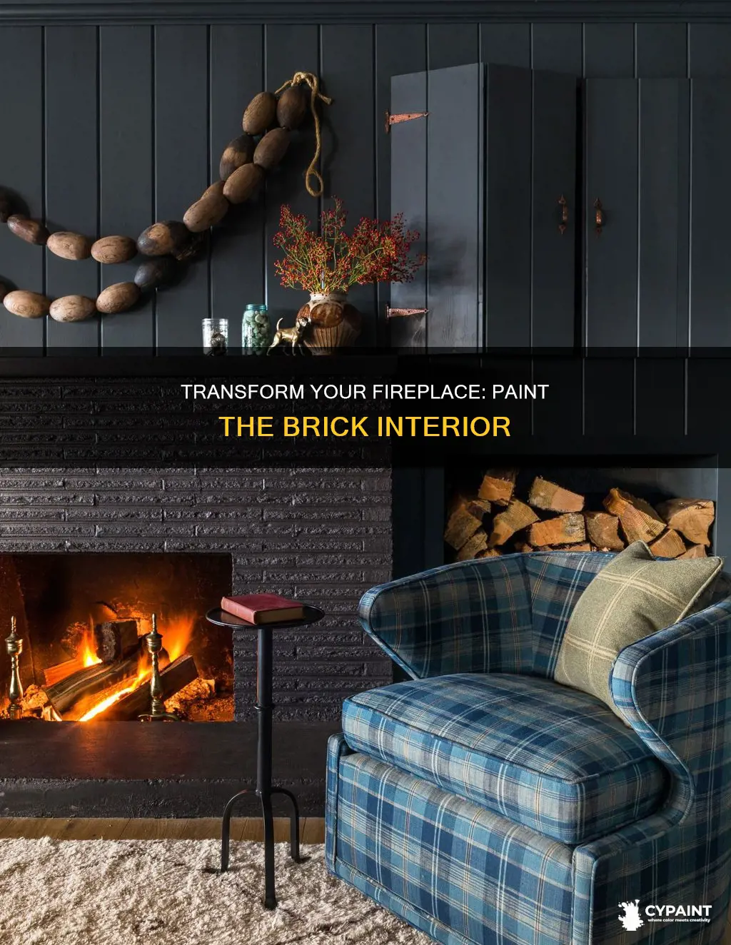 can you paint the inside brick of a fireplace