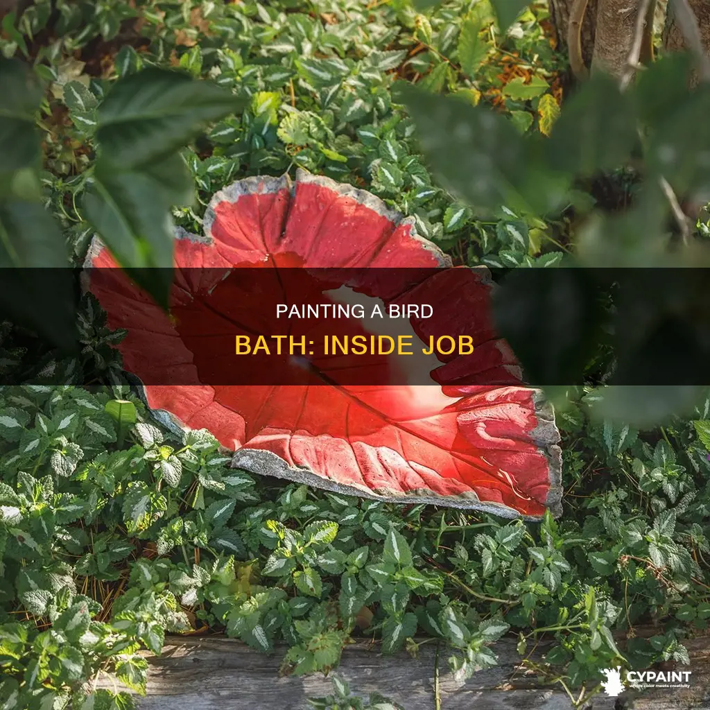 can you paint the inside of a bird bath