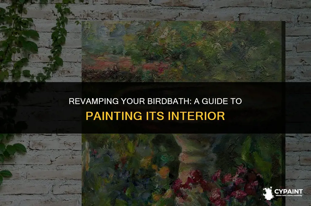 can you paint the inside of a birdbath