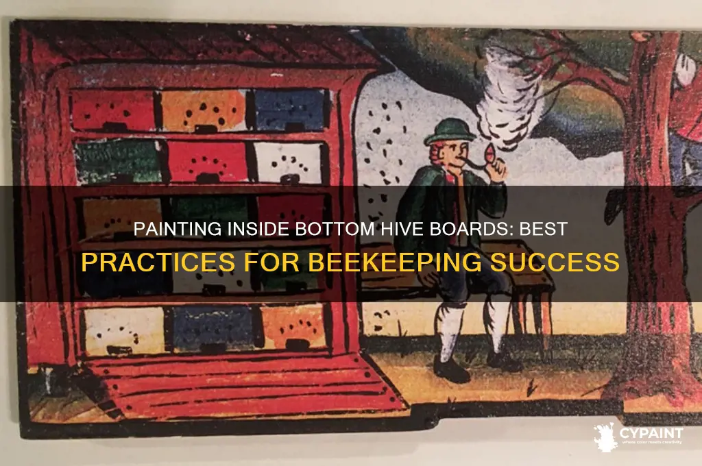 can you paint the inside of a bottom hive board