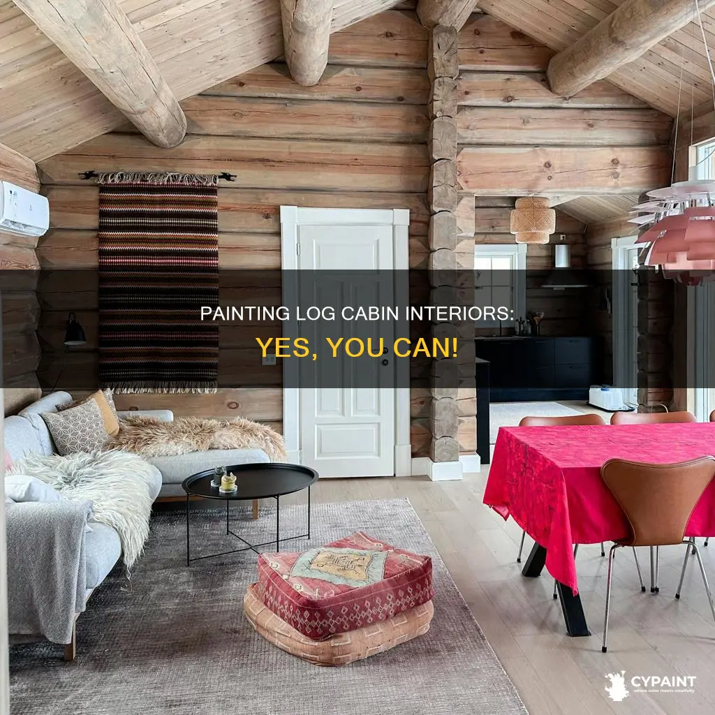 can you paint the inside of a log cabin