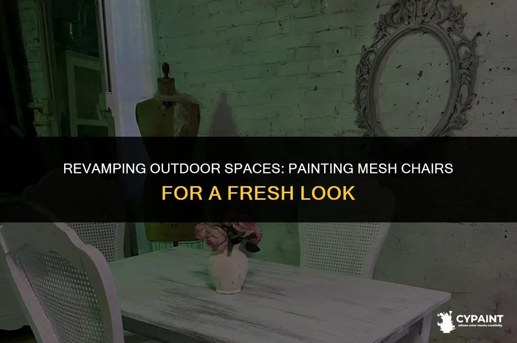 can you paint the mesh on outdoor chairs