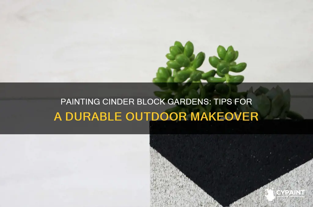 can you paint the outside of a cinder block garden