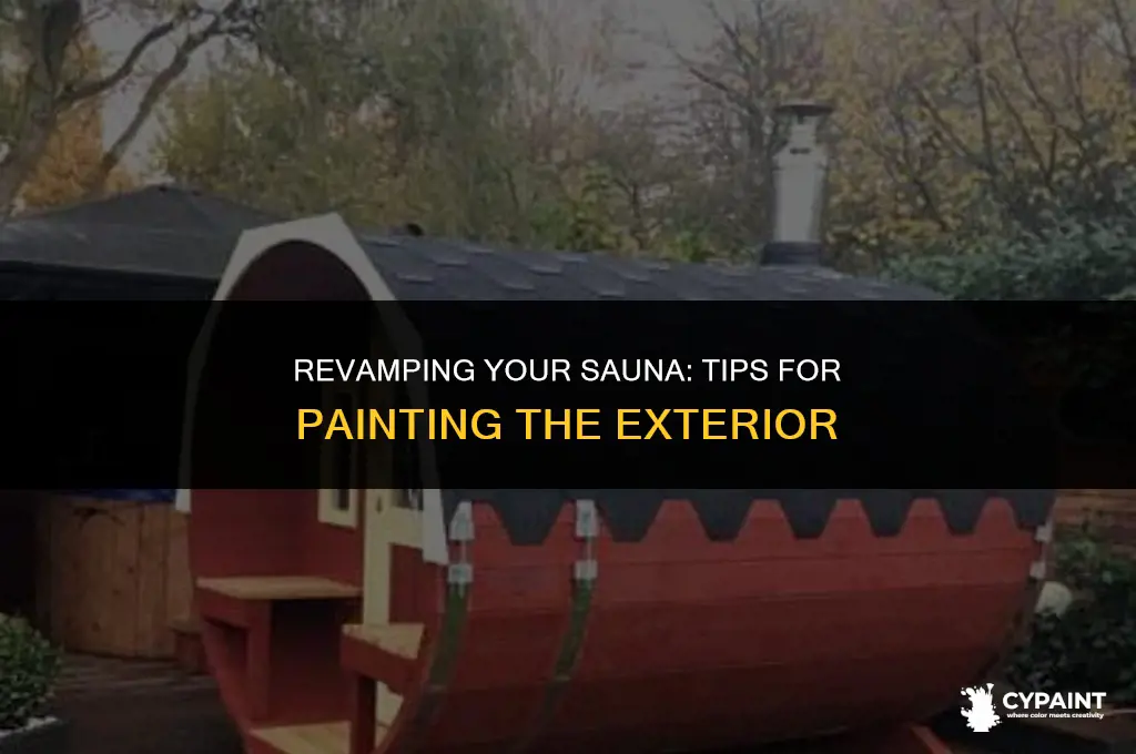 can you paint the outside of a sauna