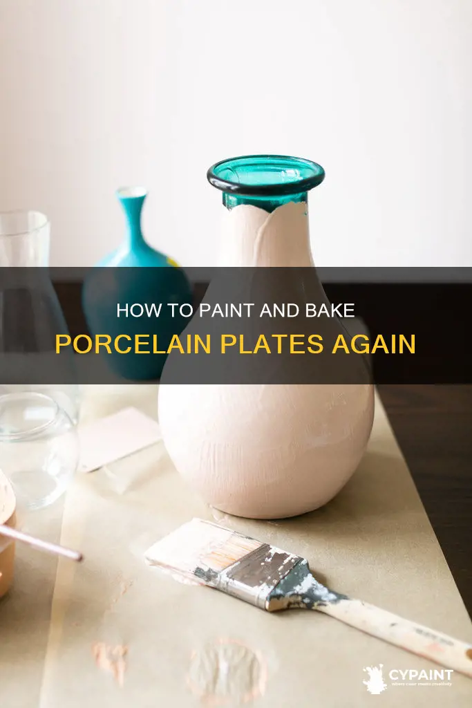 can you paint the porcelain plate again after baking