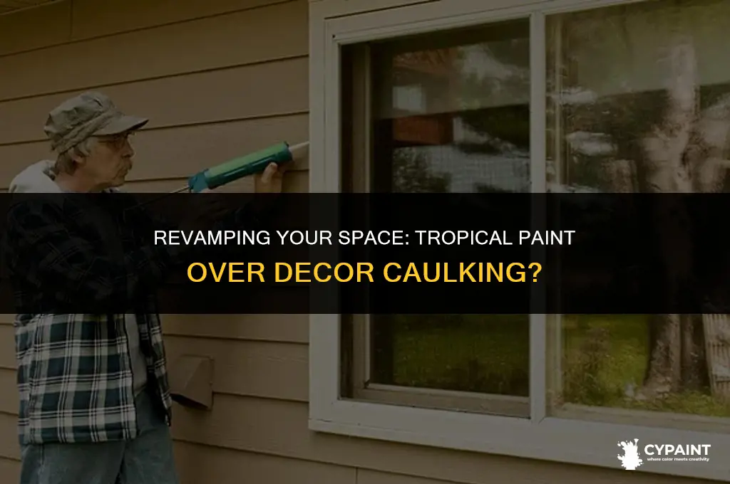 can you paint tropical paint over decor caulking