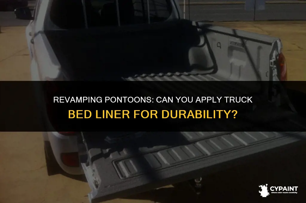 can you paint truck bed liner on pontoons