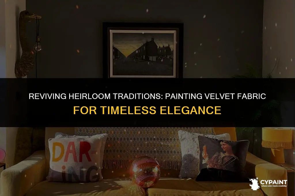 can you paint velvet fabrick with heirloom traditions
