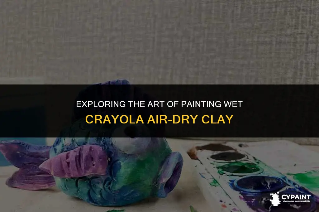 can you paint wet crayola air dry clay
