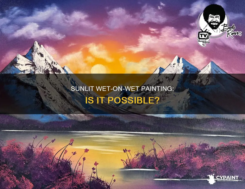 can you paint wet on wet outside in sun