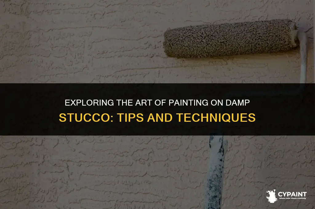 can you paint while stucco is still damp