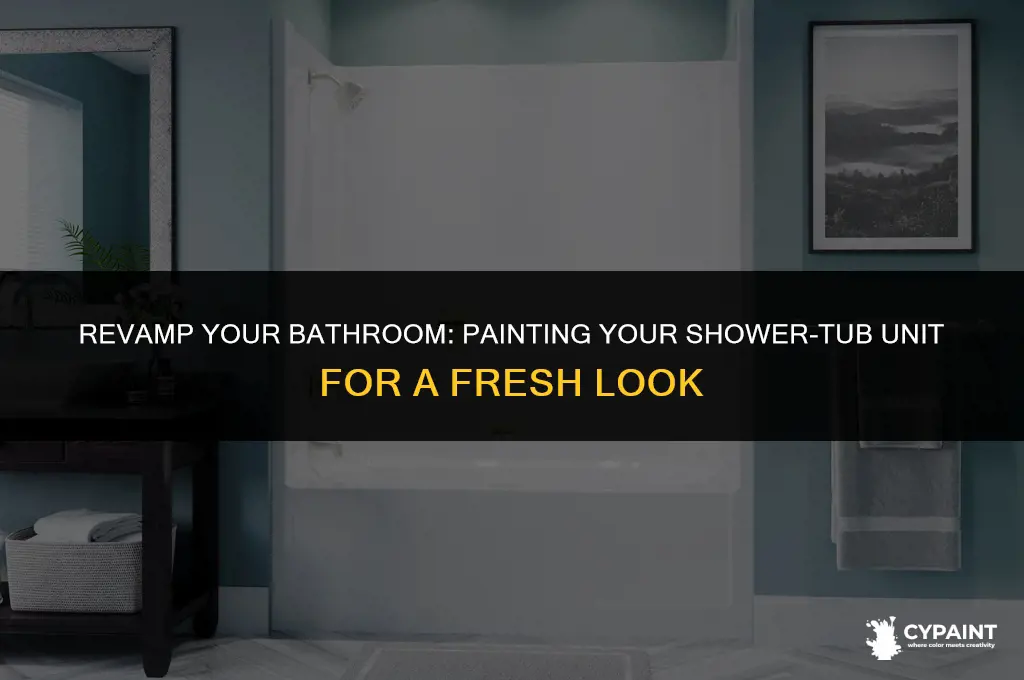 can you paint whole piece shower tub unit