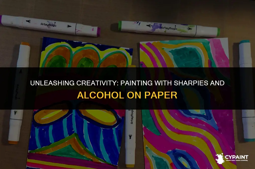 can you paint with sharpies & alcohol on paper