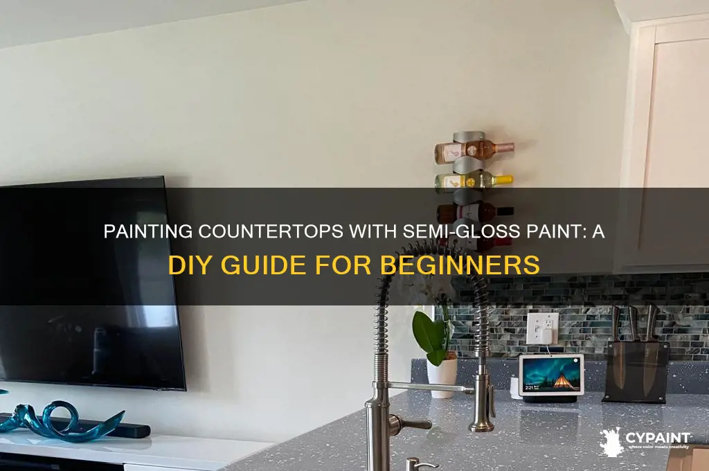 can you paint your countertops with regular semi gloss paint