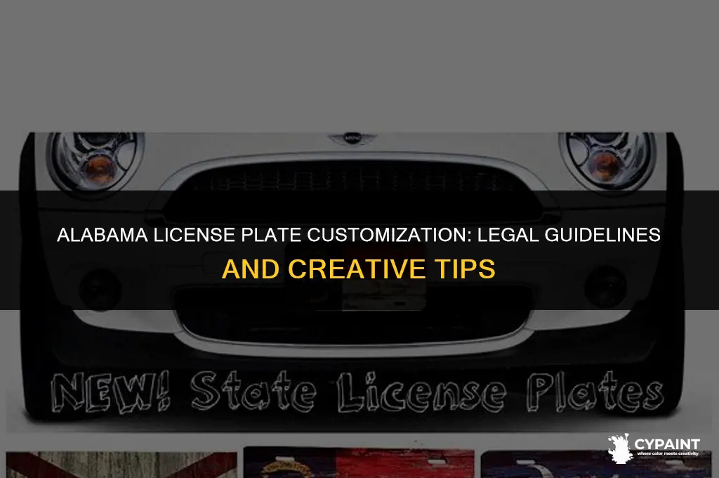 can you paint your license plate in alabama