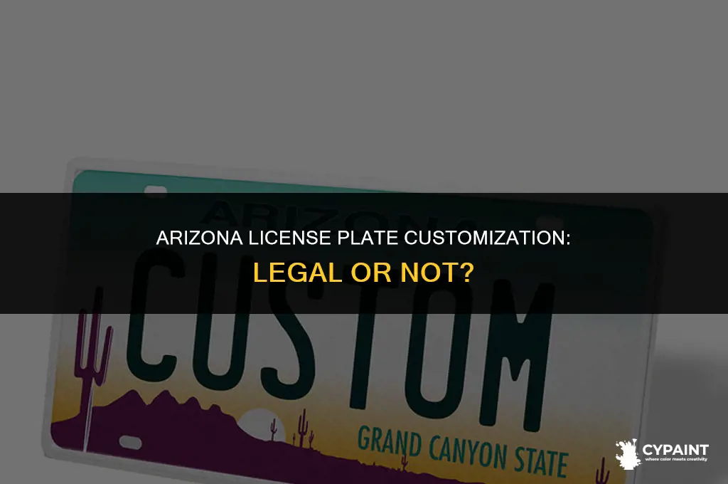 can you paint your license plate in arizona