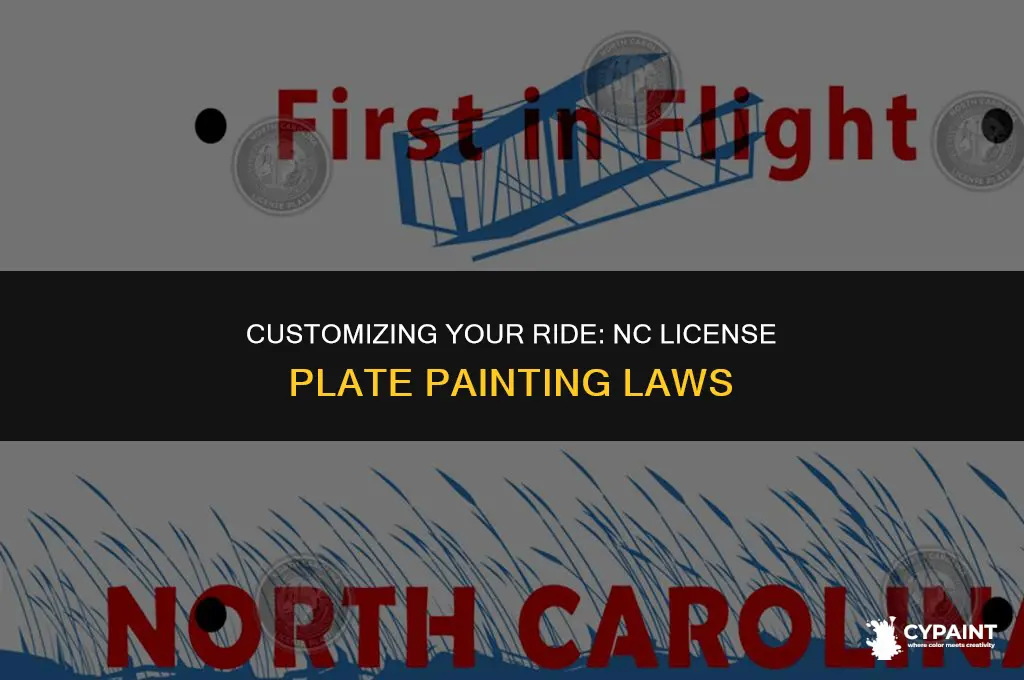 can you paint your license plate in nc