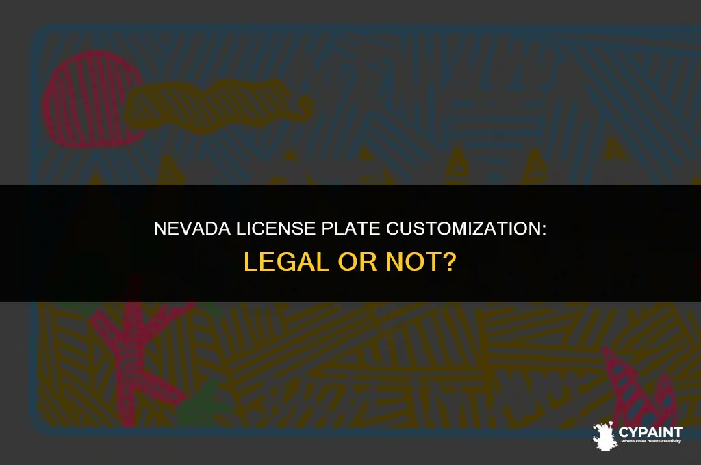 can you paint your license plate in nevada