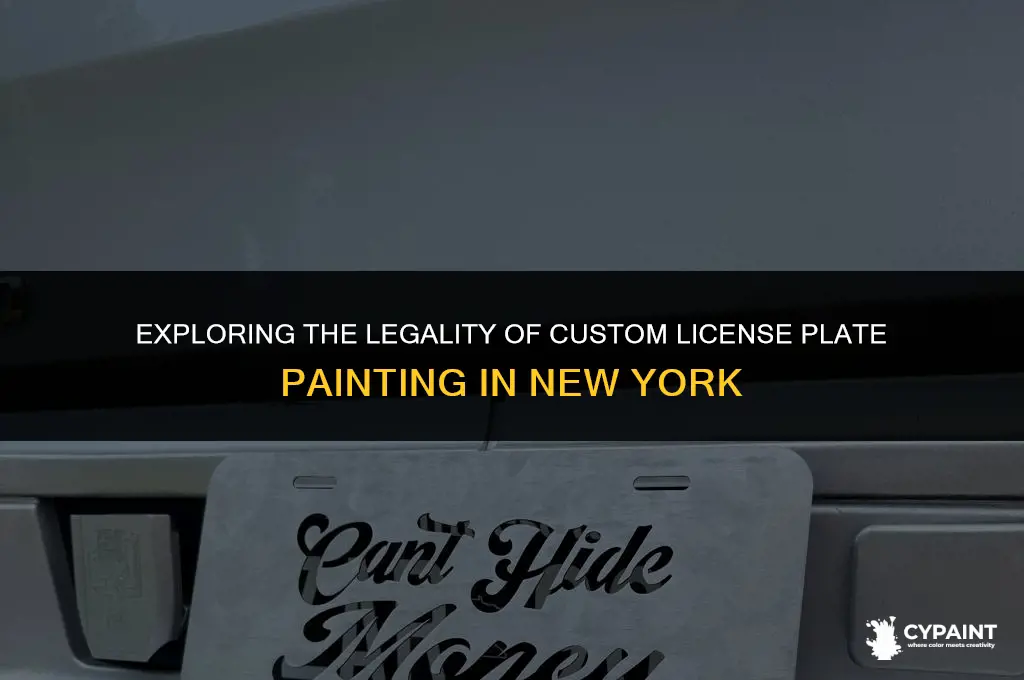 can you paint your license plate in ny