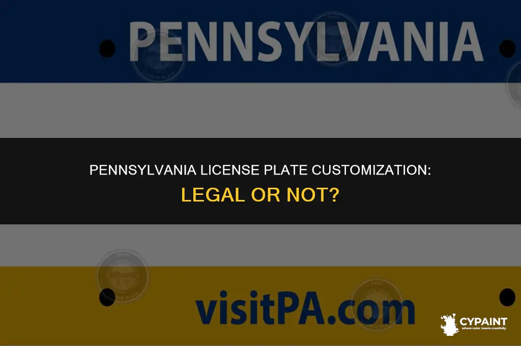 can you paint your license plate in pennsylvania