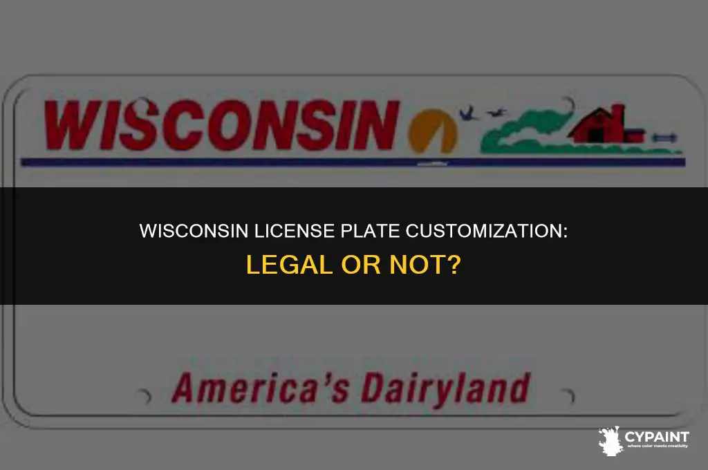 can you paint your license plate in wisconsin