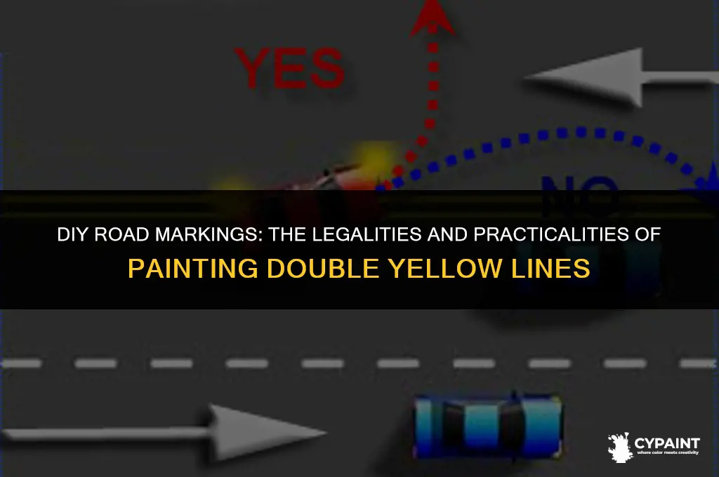 can you paint your own double yellow lines