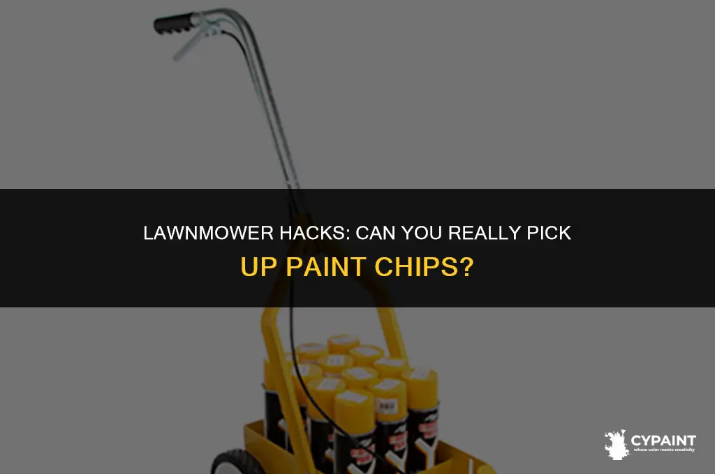 can you pick up paint chips with lawnmower