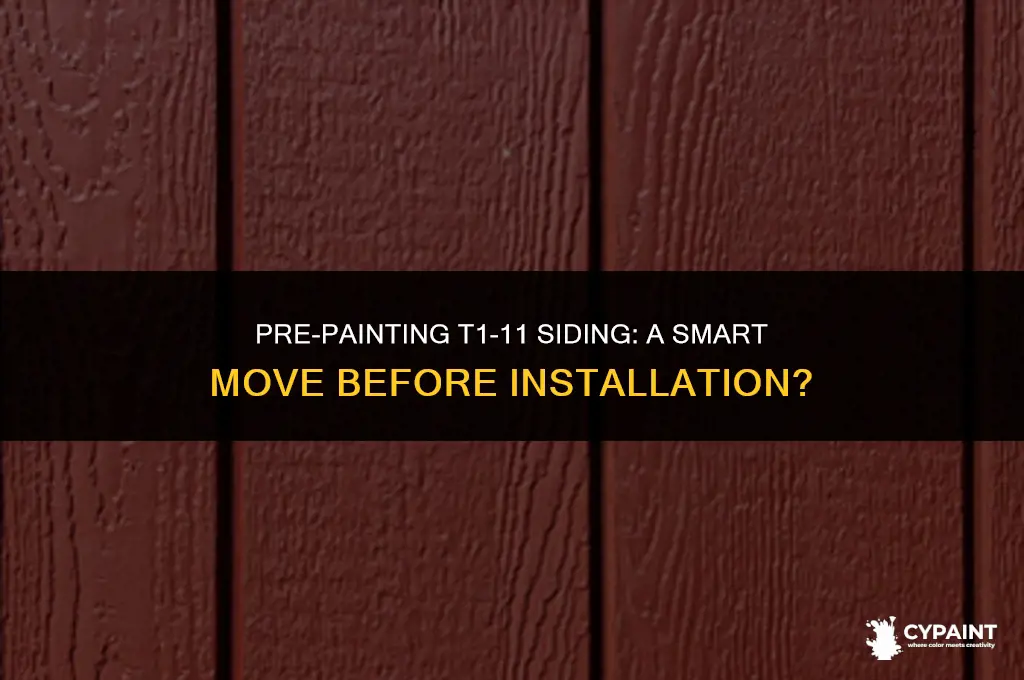 can you pre paint t1-11 before installation