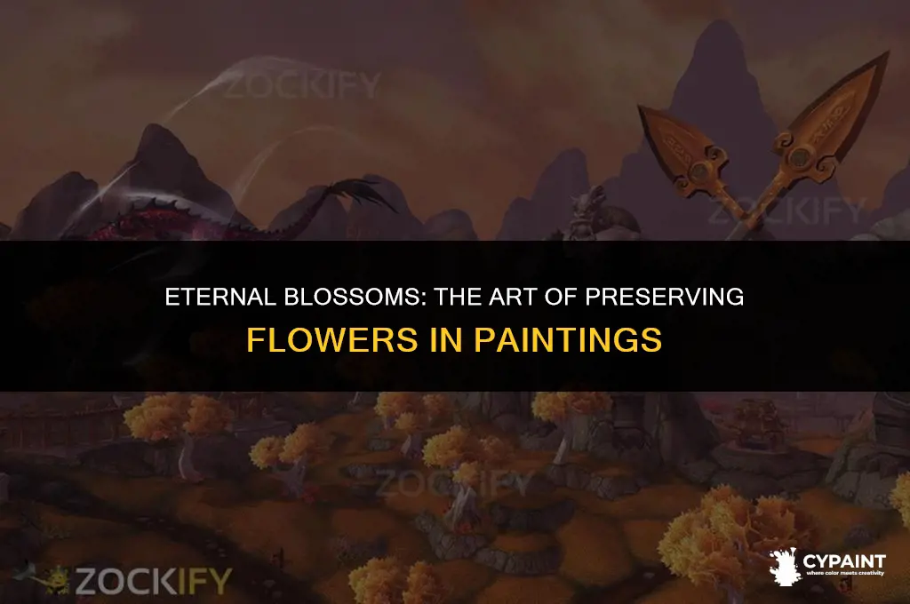 can you preserve a flower in a painting