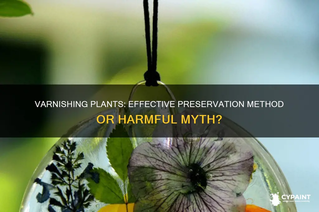 can you preserve a plant by painting it with varnish