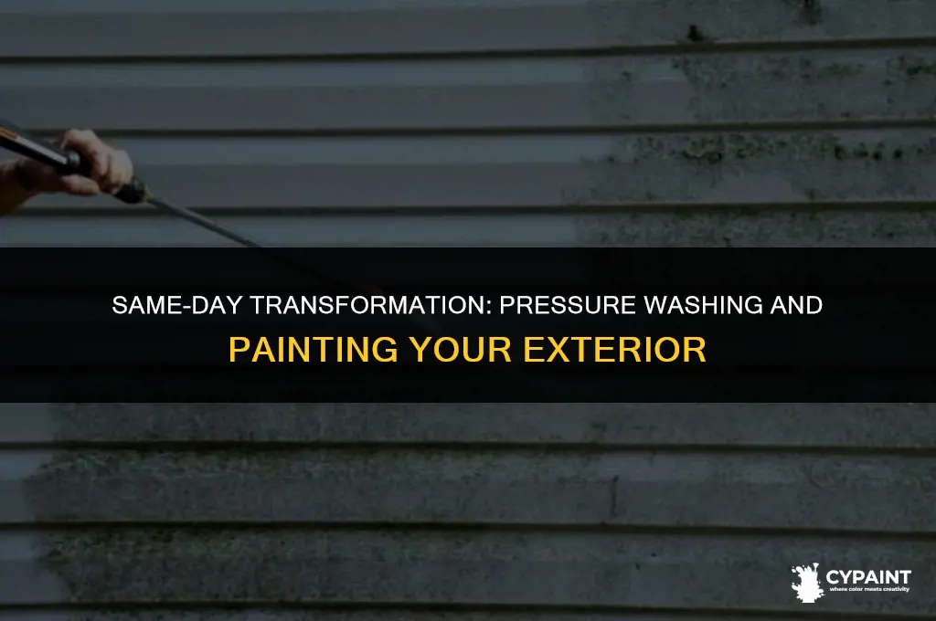 can you pressure wash and paint same day