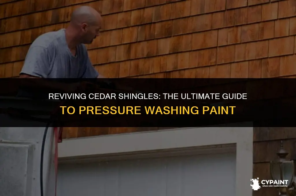 can you pressure wash paint from cedar shingles