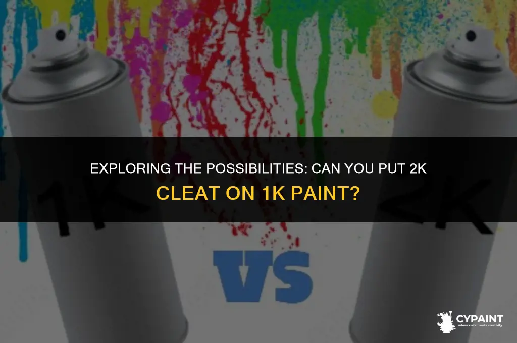 can you put 2k cleat on 1k paint