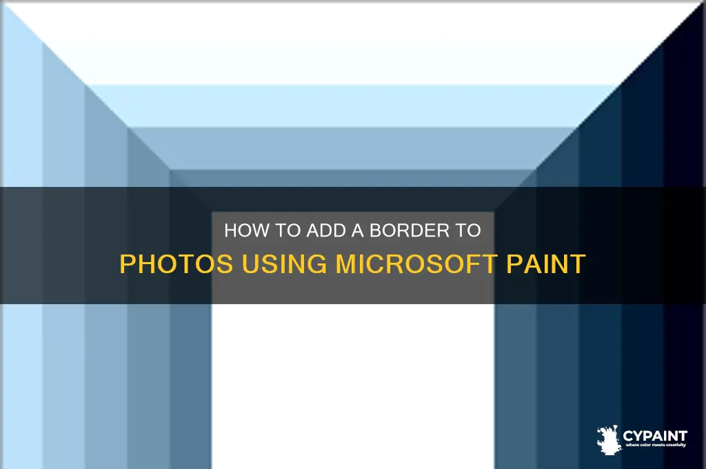 can you put a border on a photo in paint