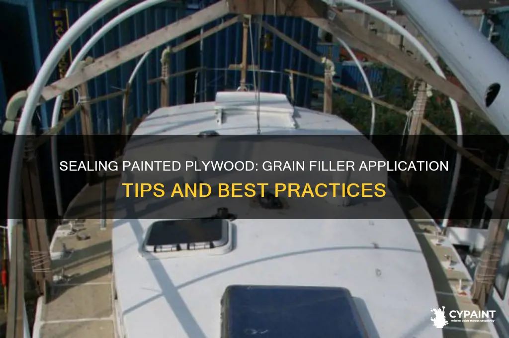 can you put a grain filling sealer on painted plywood
