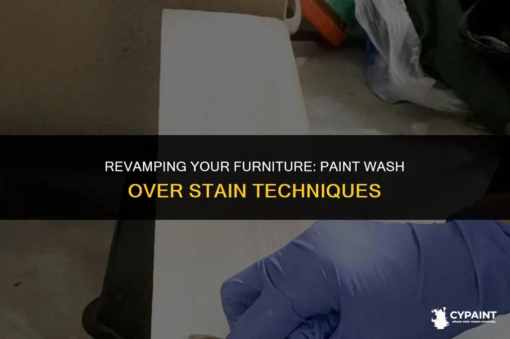 can you put a paint wash over stain