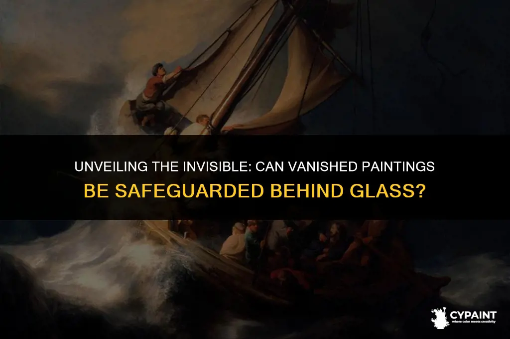 can you put a vanished painting behind glass