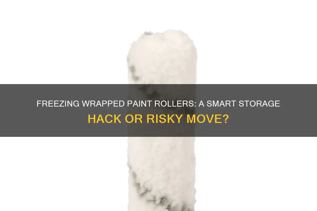 can you put a wrapped paint roller in the freezer