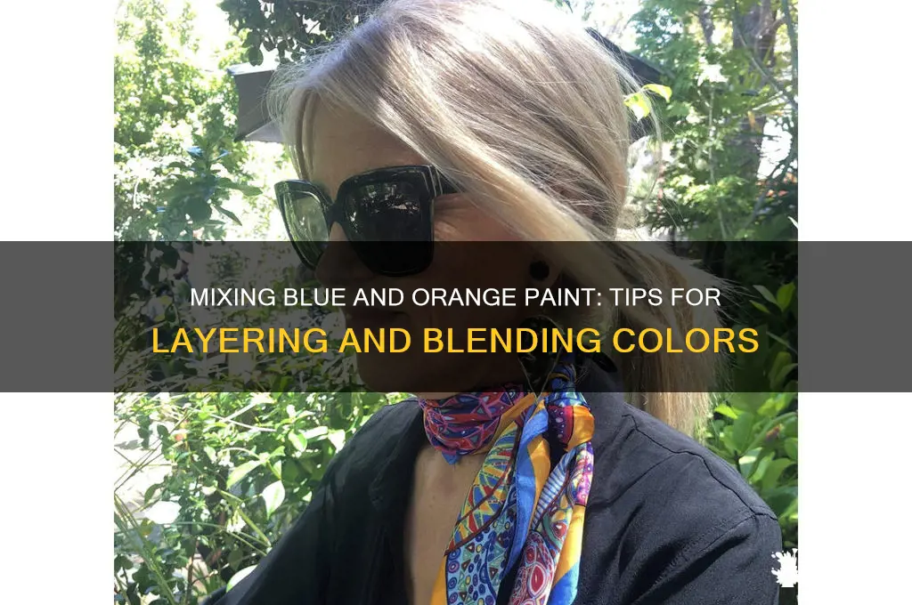 can you put blue paint on top with orange paint