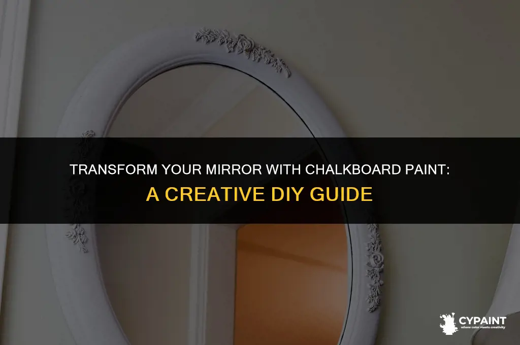 can you put chalkboard paint on a mirror